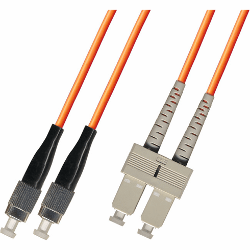 0.3m ( 1FT ) FC-SC Duplex Multimode Fiber Optic Cable 62.5/125 Plenum