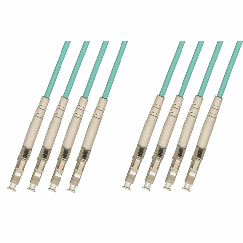0.3m ( 1FT ) LC-LC Multimode Fiber Optic Cable 50/125 10 Gigabit 4 Strand (10GB)