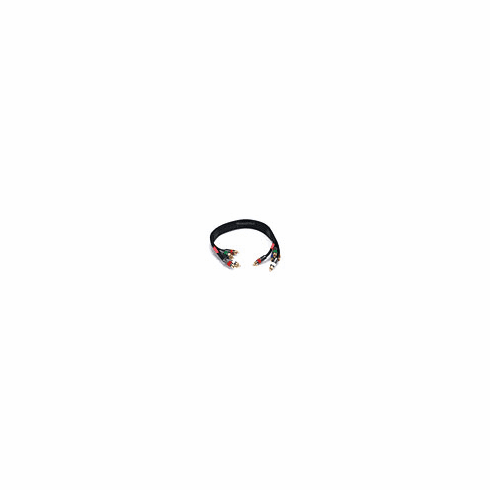 1.5ft 18AWG CL2 Premium 5-RCA Component Video/Audio Coaxial Cable (RG-6/U) - Black
