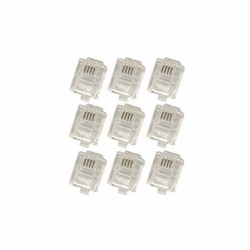 1000 Pack RJ11 END PHONE CONNECTORS FOR STRANDED CABLE
