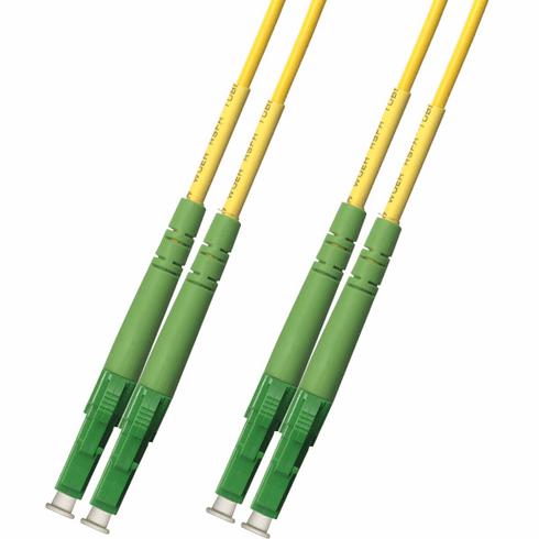 1000M LC APC to LC APC Duplex Singlemode Fiber Optic Cable 9/125
