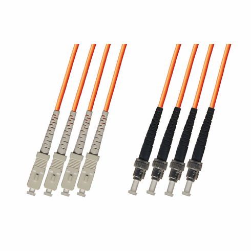 1000M SC-ST Multimode Fiber Optic Cable 50/125 4-Strand