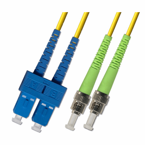1000M SC UPC to ST APC Duplex Singlemode Fiber Optic Cable 9/125