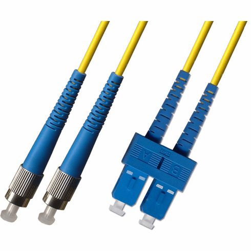 100M FC-SC Duplex Singlemode Fiber Optic Cable 9/125 Plenum