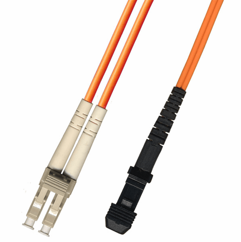 100M LC-MTRJ Duplex Multimode Fiber Optic Cable 62.5/125 Plenum