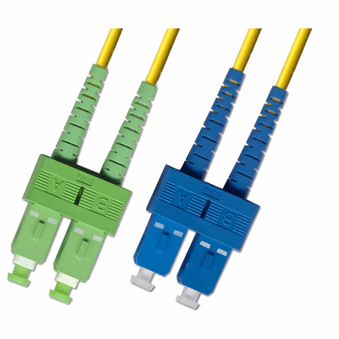 100M SC APC to SC UPC Duplex Singlemode Fiber Optic Cable 9/125