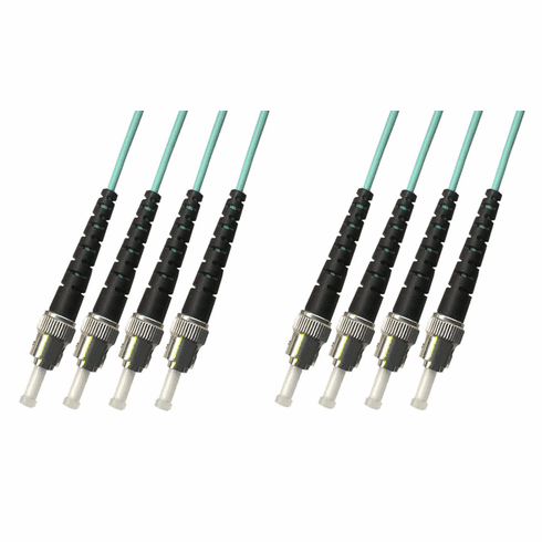100M ST-ST Multimode Fiber Optic Cable 50/125 10 Gigabit 4 Strand (10GB)
