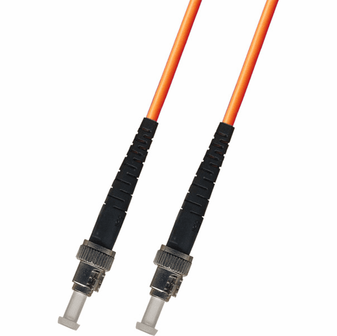 100M ST-ST Simplex Multimode Fiber Optic Cable 50/125 Plenum
