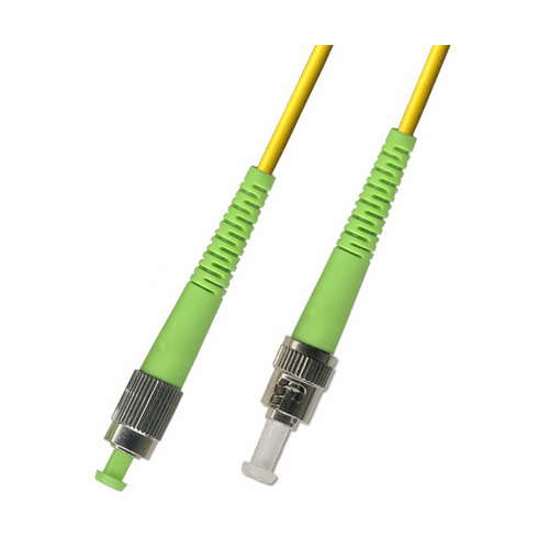 10M FC APC to ST APC Simplex Singlemode Fiber Optic Cable 9/125