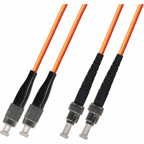 10M FC-ST Duplex Multimode Fiber Optic Cable 62.5/125 Indoor/Outdoor