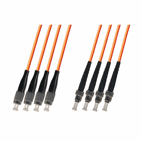 10M FC-ST Multimode Fiber Optic Cable 50/125 4-Strand
