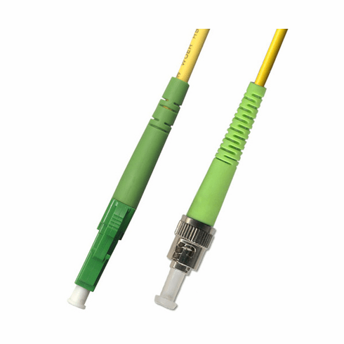 10M LC APC to ST APC Simplex Singlemode Fiber Optic Cable 9/125