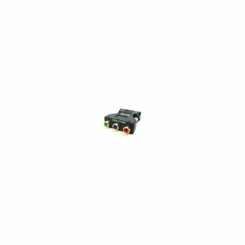 DVI-I Male to 3 RCA component Adapter w/ DIP Switch for ATI Video Cards (Gold Plated)