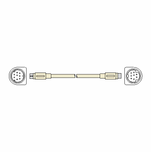 MiniDIN 8 M/F, 23M (75 ft)