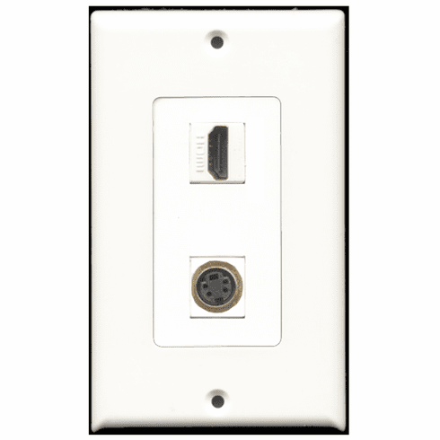 RiteAV - 1 Port HDMI 1 Port S-Video Decora Type Wall Plate