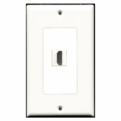 RiteAV - 1 Port HDMI Wall Plate Decora White