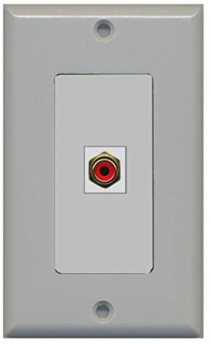 Speaker Jack Plate RiteAV 1 Port Speaker Wire Plug Jack Wall Plate Rocker White 623297