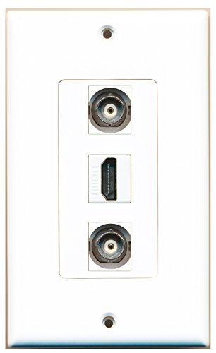 RiteAV - 1 Port HDMI 2 Port BNC Wall Plate Decorative