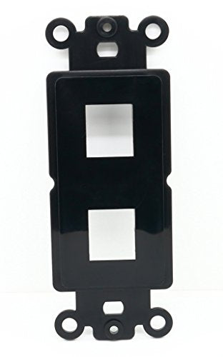 RiteAV Black Blank 2 Port Modular Insert for Keystone Jacks