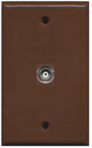 RiteAV BNC Video Wall Plate with Keystone Coupler Type Jack - 1 Port - Brown