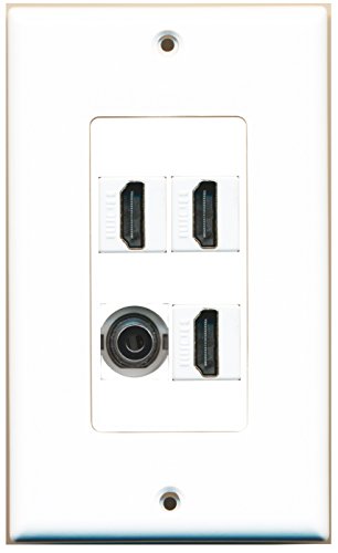 RiteAV - 3 Port HDMI 1 Port 3.5mm Wall Plate Decorative