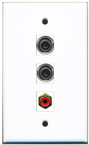 RiteAV - 1 Port RCA Red 2 Port 3.5mm Wall Plate