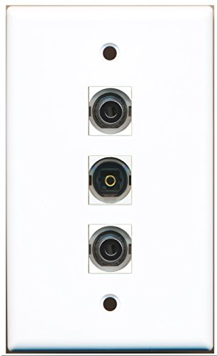 RiteAV - 1 Port Toslink 2 Port 3.5mm Wall Plate