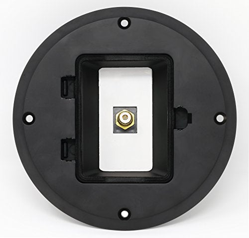 RiteAV 1 Port RCA for Subwoofer Audio Port Floor Box - Black