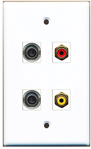 RiteAV - 1 Port RCA Red 1 Port RCA Yellow 2 Port 3.5mm Wall Plate