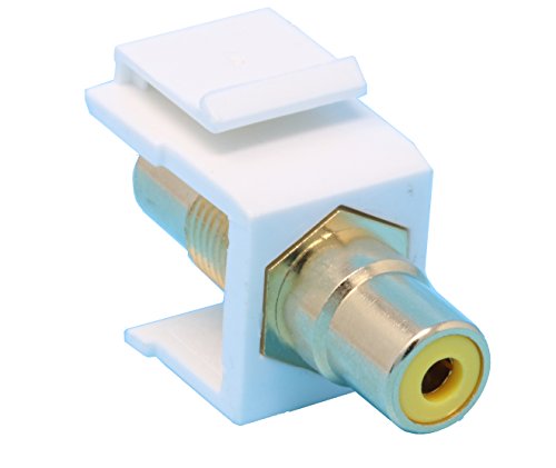 RiteAV RCA Yellow Keystone Coupler White Female/Female