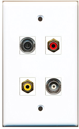 RiteAV - 1 Port RCA Red 1 Port RCA Yellow 1 Port 3.5mm 1 Port BNC Wall Plate