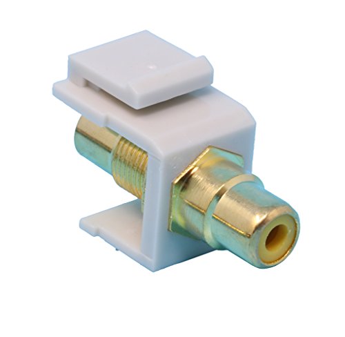RiteAV RCA Yellow Keystone Coupler Gray Female/Female