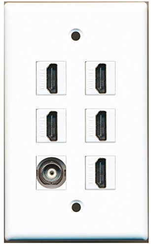 RiteAV - 5 HDMI 1 Port BNC Wall Plate