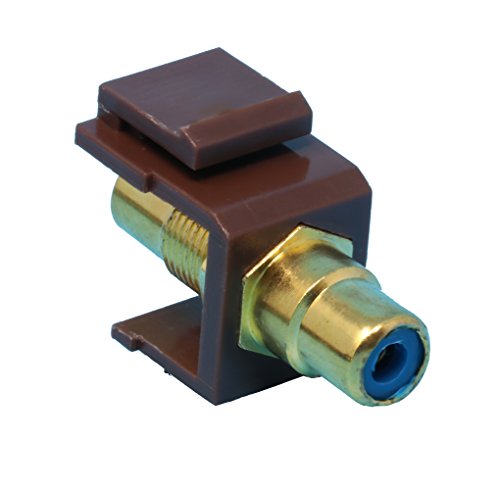 RiteAV RCA Blue Keystone Coupler Brown Female/Female