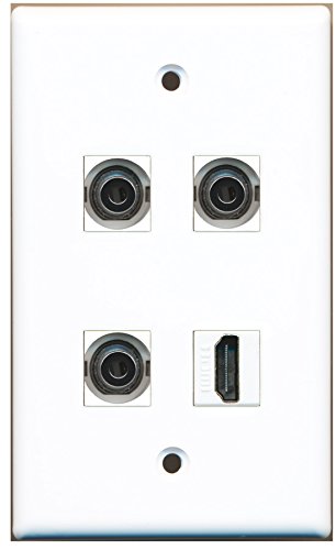RiteAV - 1 Port HDMI 3 Port 3.5mm Wall Plate