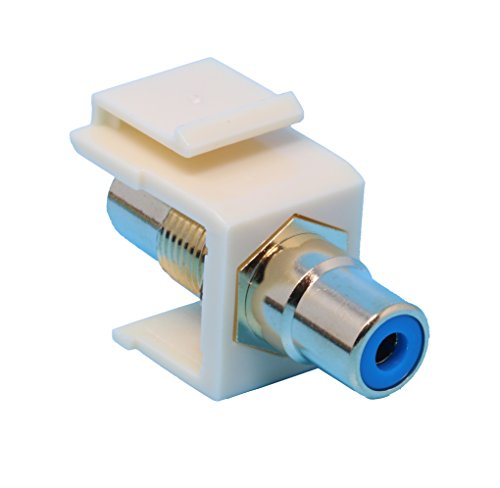 RiteAV RCA Blue Keystone Coupler Ivory Female/Female