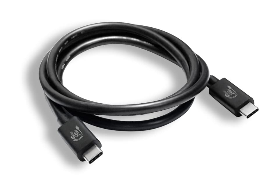 RiteAV (USB-C to USB-C Super USB 4 Gen 3/ Cable 3.3 ft (1M), (Supports 8K) EGPU, 240W / 40Gbps