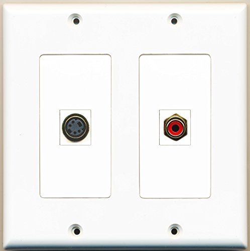 RiteAV - 1 Port RCA Red 1 Port S-Video - Dual Gang Wall Plate