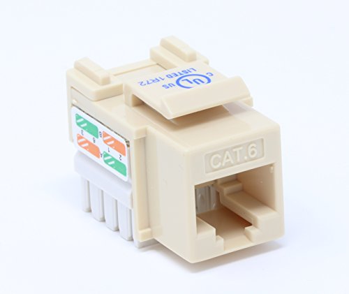 RiteAV CAT6 Keystone Jack Ivory Punchdown (110 Type)