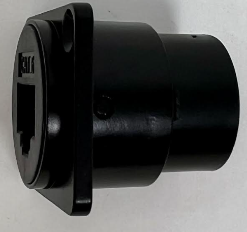 Cat 6 D Series Heavy Duty Chassis Panel Mount Connector Pass Through Solderless Bulkhead Coupler, Black Metal Housing