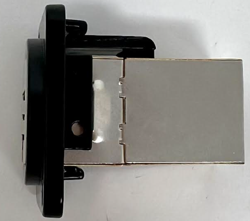 Cat 6 D Series Chassis Panel Mount Connector Pass Through Solderless Bulkhead Coupler, Black Metal Housing/Shielded Cat6