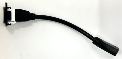 HDMI D Series Chassis Panel Mount Connector Pass Through Solderless Bulkhead Coupler, Black Metal Housing/White HDMI Pigtail