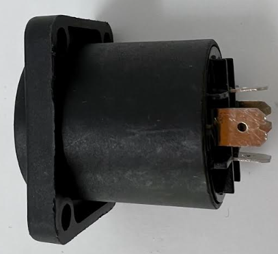4 Pole Speaker Box Female D Series Heavy Duty Chassis Panel Mount Connector Bulkhead Coupler, Black Housing/Solder Contacts on back