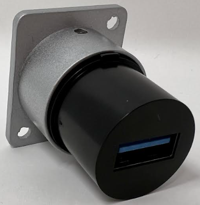 USB 3.0 A-type Female D Series Heavy Duty Chassis Panel Mount Connector Pass Through Solderless Bulkhead Coupler, Silver Metal Housing