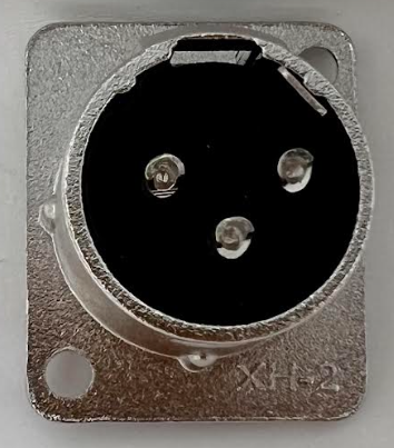 XLR 3 Pole Male D Series Heavy Duty Chassis Panel Mount Connector Bulkhead Coupler, Silver Metal Housing/Solder Contacts on back