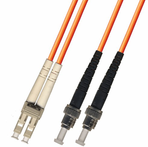0.3m ( 1FT ) LC-ST Duplex Multimode Fiber Optic Cable 62.5/125 LSZH