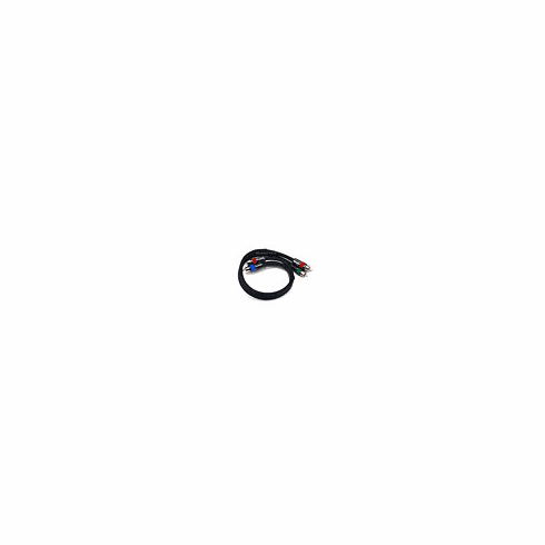 1.5ft 18AWG CL2 Premium 3-RCA Component Video Coaxial Cable (RG-6/U) - Black