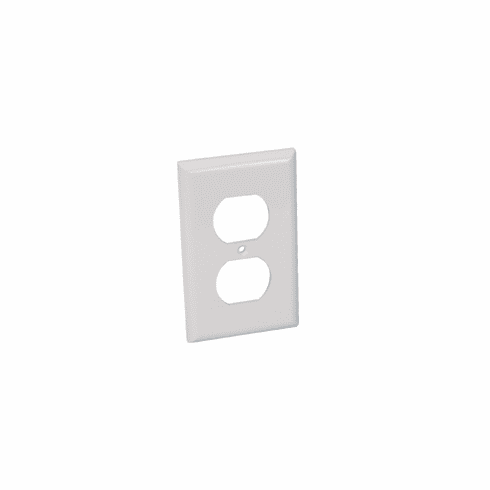 1 Gang Duplex Receptacle Thermoplastic Wall Plate (GFCI), White