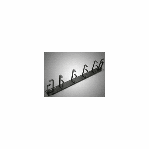 1 Rack Space - 6 Ring Cable Management Panel
