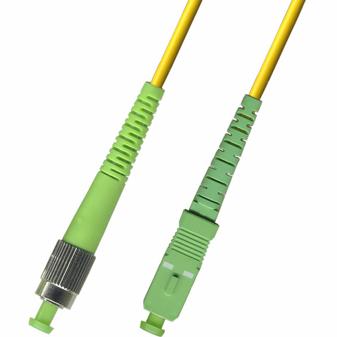 100M FC APC to SC APC Simplex Singlemode Fiber Optic Cable 9/125 ...